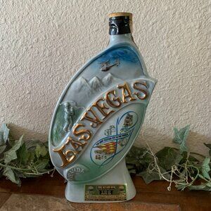 Vintage 1969 James Beam 100 Month Old Las Vegas Collector Bottle *Empty*